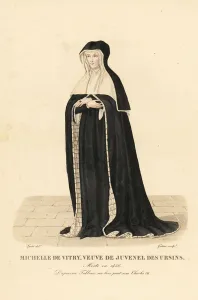 Michelle de Vitry, widow of Jean Jouvenel des Ursins, died 1456. After her husband's death in 1431 Michelle de Vitry, widow of Jean Jouvenel des Ursins, died 1456. After her husband's death in 1431