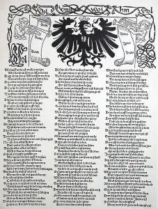 Vintage Military Prints: Facsimile of a printed war invocation