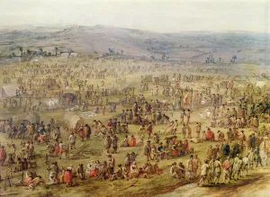 Military Encampment (oil on copper) (detail of 341904) Military Encampment (oil on copper) (detail of 341904)