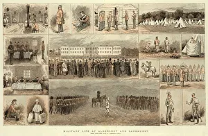 Military Life at Aldershot and Sandhurst (colour litho) Military Life at Aldershot and Sandhurst (colour litho)