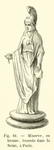 Minerve, en bronze, trouvee dans la Seine, a Paris (engraving) Minerve, en bronze, trouvee dans la Seine, a Paris (engraving)
