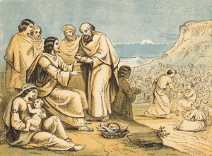 The Miracle of the Loaves and Fishes (coloured engraving) The Miracle of the Loaves and Fishes (coloured engraving)