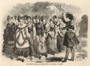 Miss Minnie Hansel and her corps of Amazons at Berlin (engraving) Miss Minnie Hansel and her corps of Amazons at Berlin (engraving)