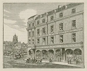 Mitchell and Hunter, Tailors and Gentlemen's Outfitters, Hatters, and Hosiers, Exchange Street, Norwich (engraving) Mitchell and Hunter, Tailors and Gentlemen's Outfitters, Hatters, and Hosiers, Exchange Street, Norwich (engraving)