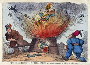 THE MOCK PHOENIX! Or a vain attempt to RISE AGAIN, 1813 (engraving) THE MOCK PHOENIX! Or a vain attempt to RISE AGAIN, 1813 (engraving)