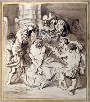 The Mocking of Christ (pen & ink with wash over chalk on paper) The Mocking of Christ (pen & ink with wash over chalk on paper)