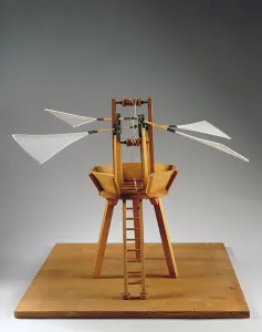 Model reconstruction of da Vinci's design for a vertical ornithopter (wood Model reconstruction of da Vinci's design for a vertical ornithopter (wood