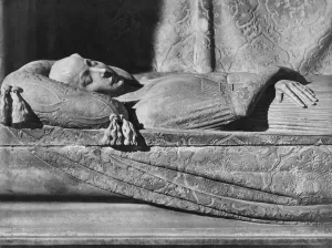 Monument to Barbara Manfredi, detail of the deceased, c.1475 (marble) Monument to Barbara Manfredi, detail of the deceased, c.1475 (marble)