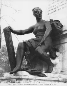 Monument to Leon Gambetta, Force, cour Napoleon, Louvre Monument to Leon Gambetta, Force, cour Napoleon, Louvre