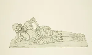 Monumental effigy of George Upton in St Mark's (pencil & w/c on paper) Monumental effigy of George Upton in St Mark's (pencil & w/c on paper)