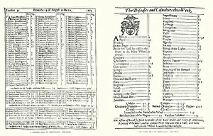 Bill of mortality in London, 15-22 August 1665 (engraving) Bill of mortality in London, 15-22 August 1665 (engraving)