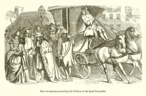 Mrs. Livingstone presenting the Petition to the Lord Chancellor (engraving) Mrs. Livingstone presenting the Petition to the Lord Chancellor (engraving)