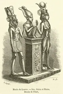 Musee du Louvre, Isis, Osiris et Horus (engraving) Musee du Louvre, Isis, Osiris et Horus (engraving)