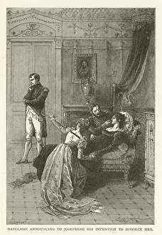 Napoleon announcing to Josephine his intention to divorce her (engraving) Napoleon announcing to Josephine his intention to divorce her (engraving)