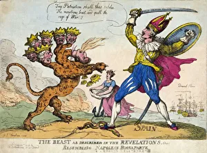 Napoleon depicted as the Beast of the Revelation, 1808 (engraving) Napoleon depicted as the Beast of the Revelation, 1808 (engraving)
