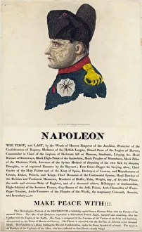 NAPOLEON -MAKE PEACE WITH !! 1813 (engraving) NAPOLEON -MAKE PEACE WITH !! 1813 (engraving)
