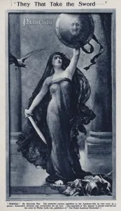 Nemesis, cartoon on the defeat of Kaiser Wilhelm II and Germany in World War I exhibited in the Royal Academy (litho) Nemesis, cartoon on the defeat of Kaiser Wilhelm II and Germany in World War I exhibited in the Royal Academy (litho)