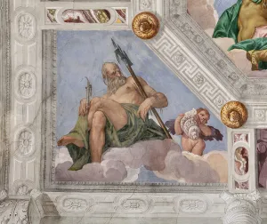 Neptune, or the Water, detail of the Hall of Olympus, 1560-1561 (fresco) Neptune, or the Water, detail of the Hall of Olympus, 1560-1561 (fresco)