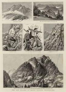 The New Railway up Mount Pilatus, Switzerland (engraving) The New Railway up Mount Pilatus, Switzerland (engraving)