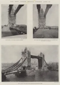 The New Tower Bridge, opened 30 June (b/w photo) The New Tower Bridge, opened 30 June (b/w photo)