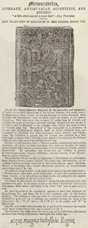 New Year's Gift of Elizabeth to her Father, Henry VIII (engraving) New Year's Gift of Elizabeth to her Father, Henry VIII (engraving)