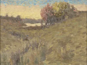 Northwest Landscape with Lake (oil on masonite) Northwest Landscape with Lake (oil on masonite)