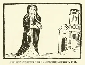 Nunnery at little gidding, Huntingdonshire, 1641 (engraving) Nunnery at little gidding, Huntingdonshire, 1641 (engraving)