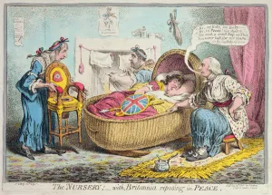 The Nursery! with Britannia reposing in Peace, published by Hannah Humphrey in 1802 The Nursery! with Britannia reposing in Peace, published by Hannah Humphrey in 1802