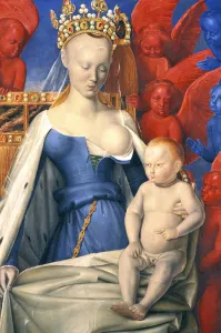 The nursing Virgin in an ermine coat depicted as Agnes Sorel - detail The nursing Virgin in an ermine coat depicted as Agnes Sorel - detail