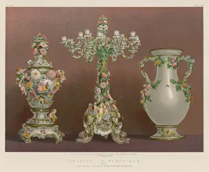Objects in Porcelain from The Royal Dresden Manufactory, Meissen (chromolitho) Objects in Porcelain from The Royal Dresden Manufactory, Meissen (chromolitho)