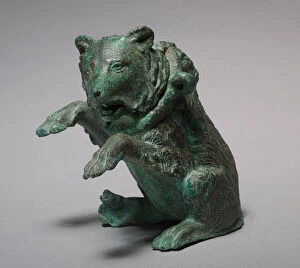 Oil Ampula in the Form of a Dancing Bear, 200s (bronze)