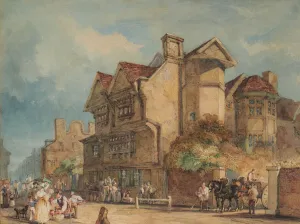 Old Houses, High Street, Rochester, 19th century (Watercolour) Old Houses, High Street, Rochester, 19th century (Watercolour)