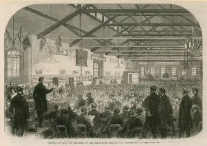 The opening of the new building of the Field Lane refuge and ragged school (engraving) The opening of the new building of the Field Lane refuge and ragged school (engraving)