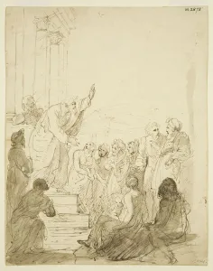 Original sketch for the Altarpiece in St Pauls (pencil & w/c on paper) Original sketch for the Altarpiece in St Pauls (pencil & w/c on paper)