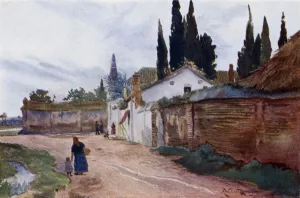 Outside the City Walls, Seville (colour litho) Outside the City Walls, Seville (colour litho)