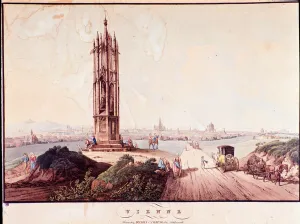 Overview of the city of Vienna with bridge crossing the Danube, 1800 (engraving) Overview of the city of Vienna with bridge crossing the Danube, 1800 (engraving)