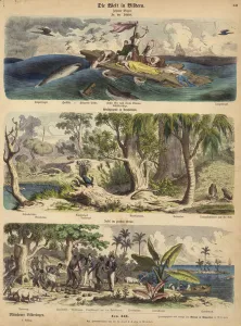 The Pacific: shipwreck survivors adrift on a raft in the South Seas The Pacific: shipwreck survivors adrift on a raft in the South Seas