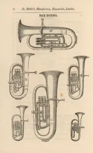 Page from G Butler's Illustrated Catalogue of Musical Instruments (engraving) Page from G Butler's Illustrated Catalogue of Musical Instruments (engraving)