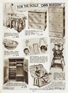 Page from Hamleys Toy Shop catalogue, 1937 (litho) Page from Hamleys Toy Shop catalogue, 1937 (litho)