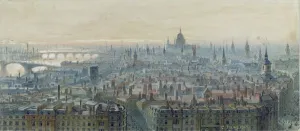 Panorama of London from the top of the Monument, looking west, 1848 (w/c on paper) Panorama of London from the top of the Monument, looking west, 1848 (w/c on paper)