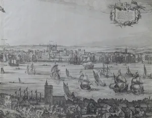 Panorama of London and the Thames, part four showing the Tower and the Church of St Panorama of London and the Thames, part four showing the Tower and the Church of St