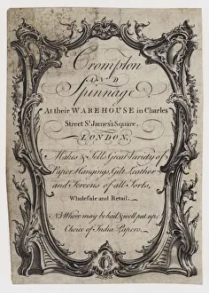 Paper stainers, Crompton and Spinnage, trade card (engraving) Paper stainers, Crompton and Spinnage, trade card (engraving)