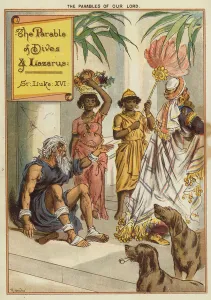 The Parables of Christ: The Rich Man and Lazarus (chromolitho) The Parables of Christ: The Rich Man and Lazarus (chromolitho)
