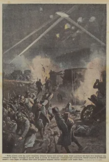 In the past night our airship, fighting against strong air currents, managed to carry itself... (colour litho) In the past night our airship, fighting against strong air currents, managed to carry itself... (colour litho)