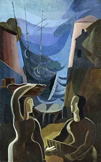 Two Peasant Women with Baskets, (oil on canvas) Two Peasant Women with Baskets, (oil on canvas)