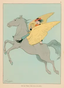 Also Pegase, the flier favoured by poets (colour litho) Also Pegase, the flier favoured by poets (colour litho)