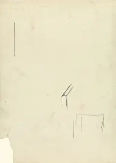 Pencil Sketch of Unidentifiable Object, for the Cave of the Golden Calf (graphite Pencil Sketch of Unidentifiable Object, for the Cave of the Golden Calf (graphite
