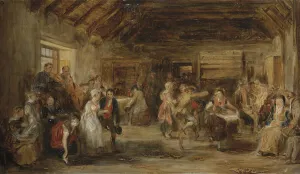 The Penny Wedding, A Sketch, 1830 (oil on panel) The Penny Wedding, A Sketch, 1830 (oil on panel)