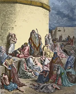 The people of Israel mourn over Jerusalem - Old Testament - Lamentations of Jeremiah The people of Israel mourn over Jerusalem - Old Testament - Lamentations of Jeremiah