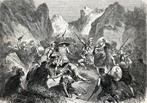 Persian Wars / Battle of Thermopylae 480 BC, 1864 (engraving) Persian Wars / Battle of Thermopylae 480 BC, 1864 (engraving)